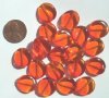 20 16mm Topaz & Orange Wavy Disks